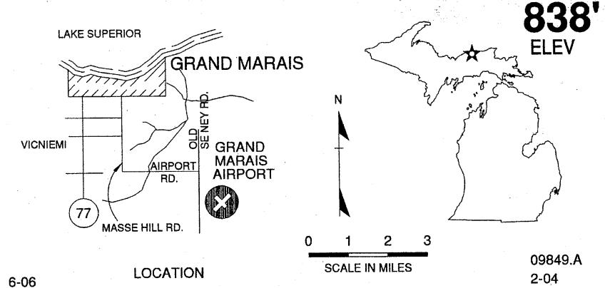 Grand Marais MI airport location